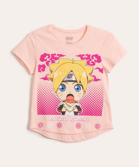 blusa juvenil de algodão boruto rosa claro