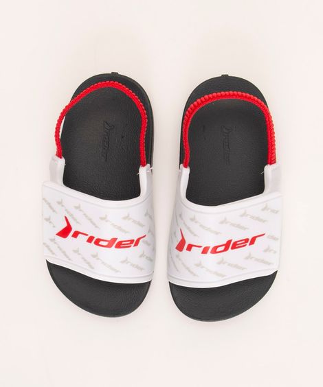 sandália infantil slide velcro rider vermelho