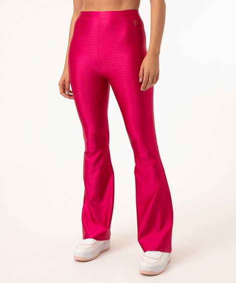 calça flare bailarina esportiva rosa