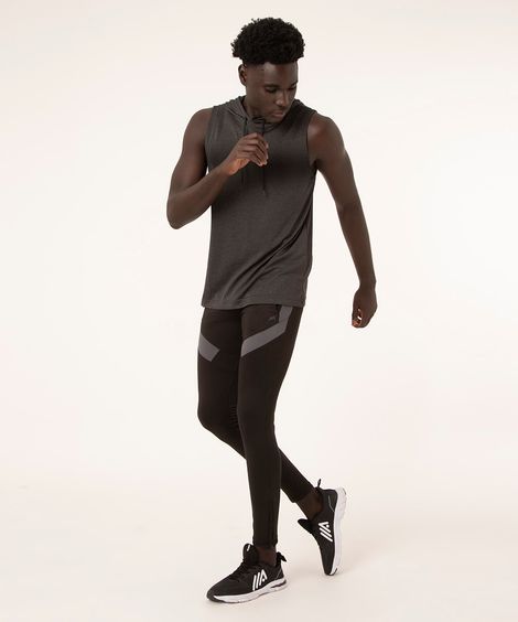 calça jogger com recortes esportivo preto