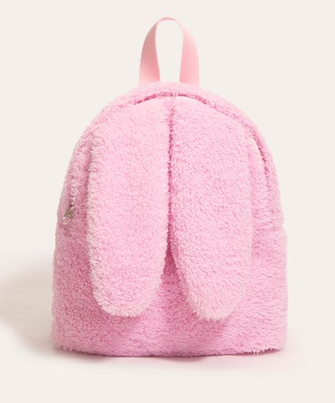 mochila infantil coelhinho rosa