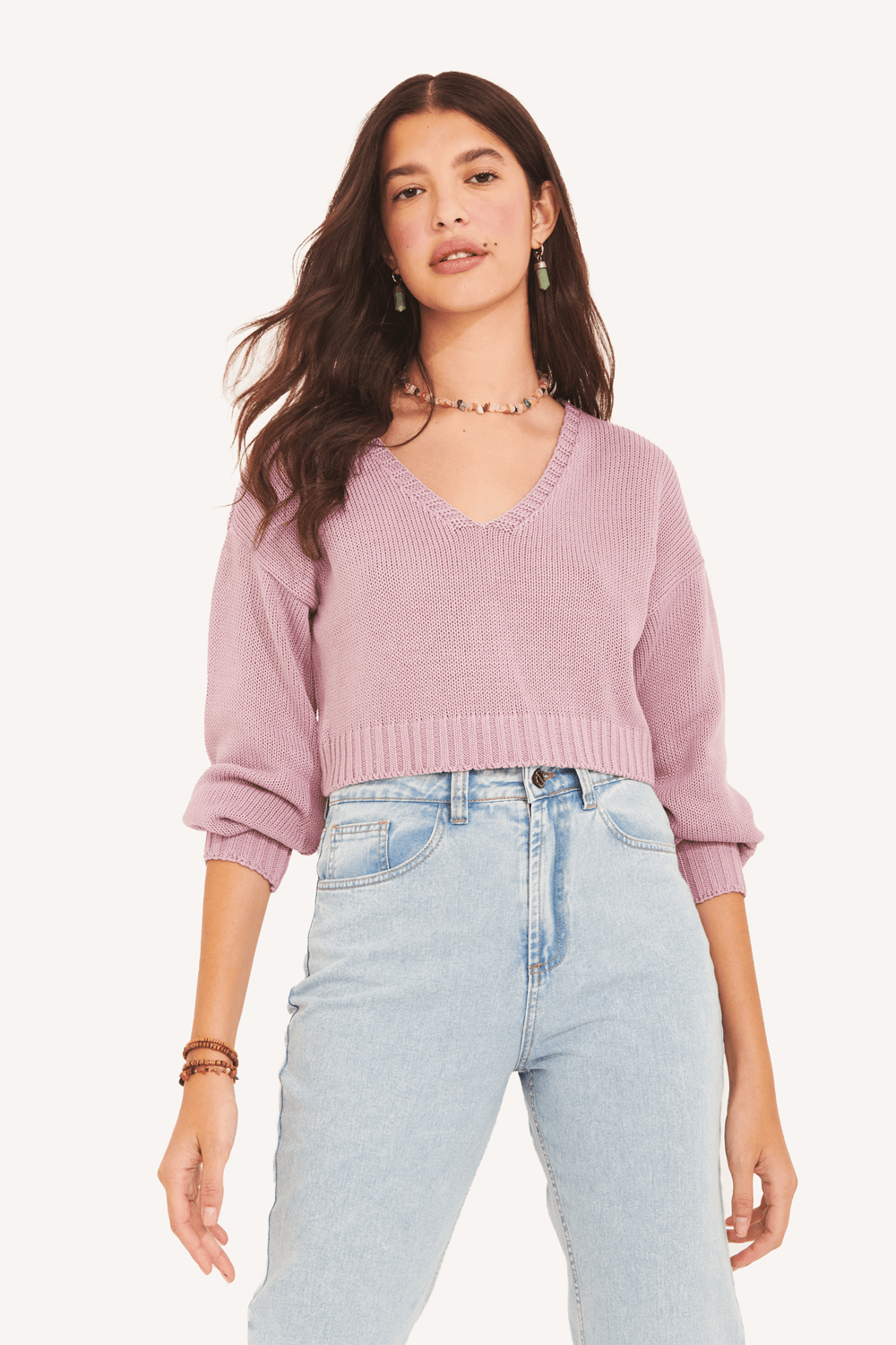 blusa tricot jade LILÁS Garage