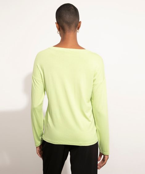 blusa oversized manga longa mindset verde