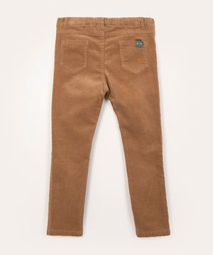 calça infantil em veludo cotelê areia