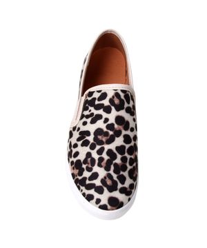 Slip On Vizzano Animal Print Onça Feminino Bege