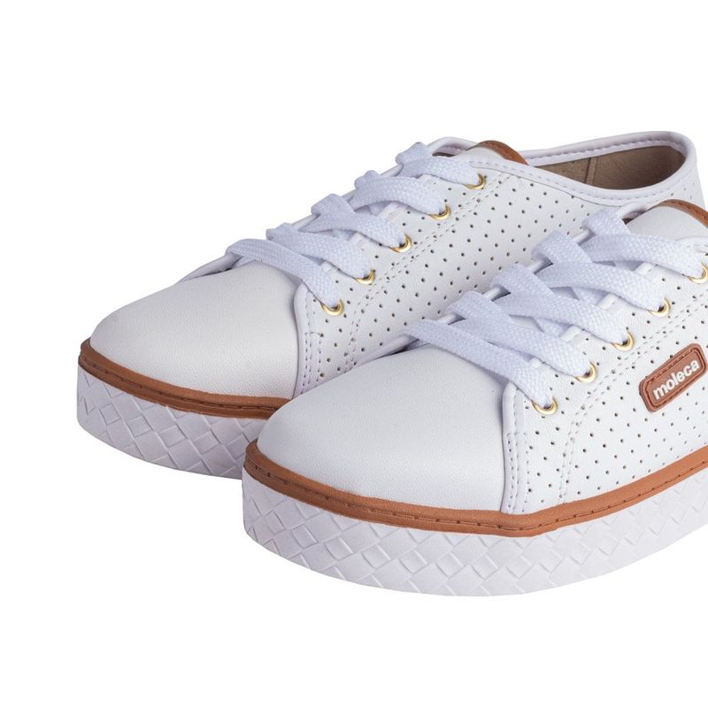 Tênis branco best sale feminino da moleca