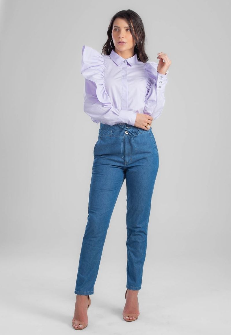 Calça jeans cenoura store feminina