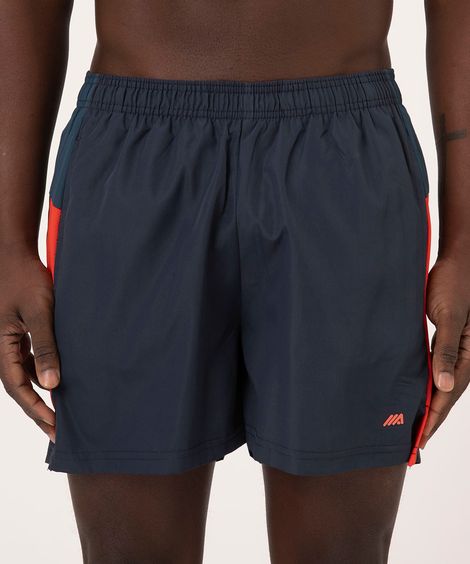 short com sunga esportivo azul marinho