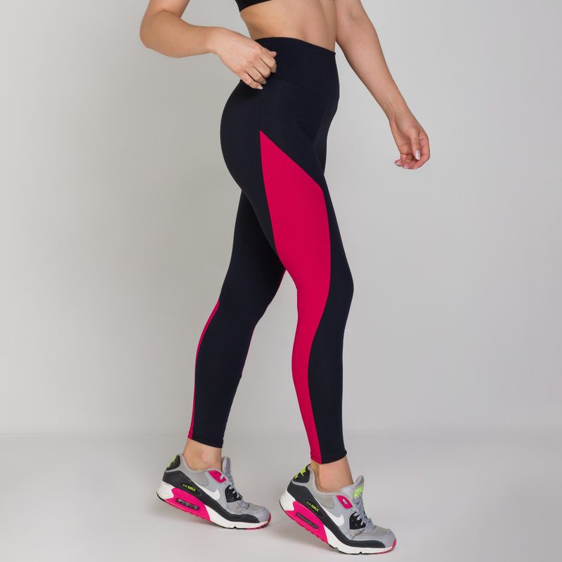 calça legging esportiva ace texturizada roxo médio - C&A