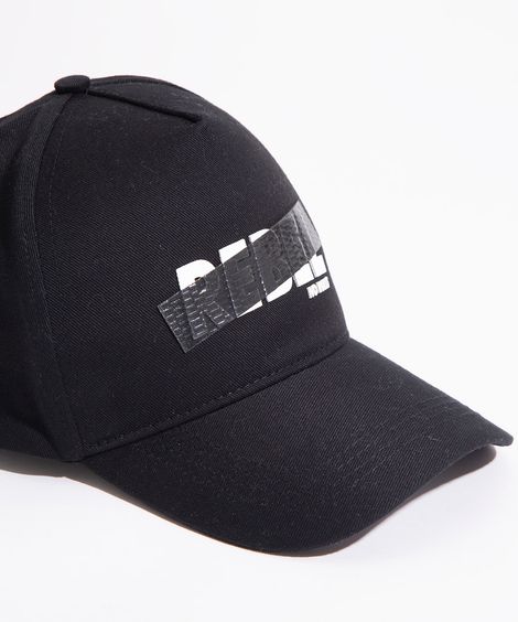 boné aba curva estampa localizada preto