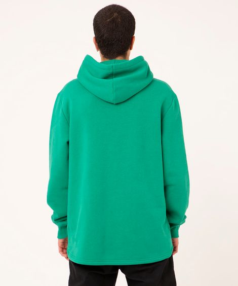 blusão de moletom oversized com capuz verde