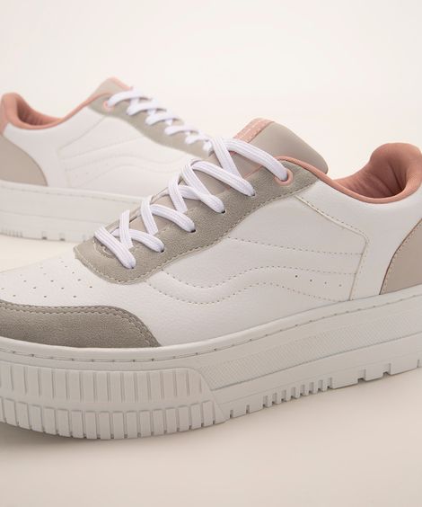 tênis cano baixo casual branco