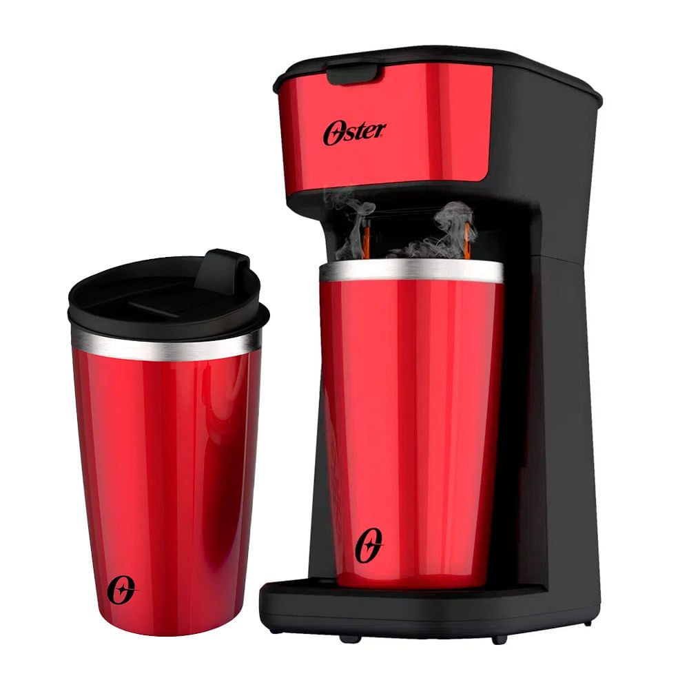 Cafeteira Oster 2Day Red com 2 Copos Térmicos 127V Menor preço em Cafeteira Oster 2Day Red com 2 Copos Térmicos 127V