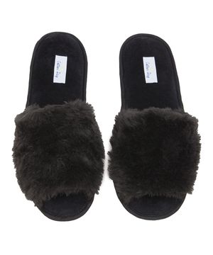 Pantufa Feminina Pelucia Cotton Day Preto