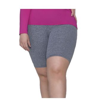 Bermuda Selene Básica Fitness Plus Size Feminina - Cinza