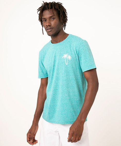 camiseta manga curta coqueiro verde