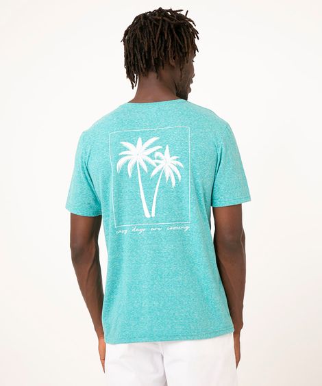 camiseta manga curta coqueiro verde