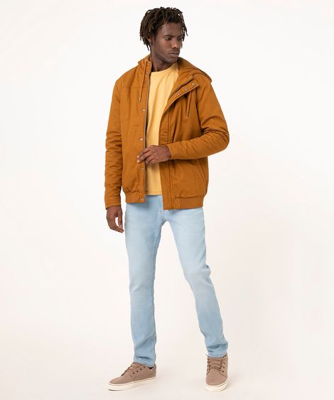 calça skinny jeans comfort azul médio