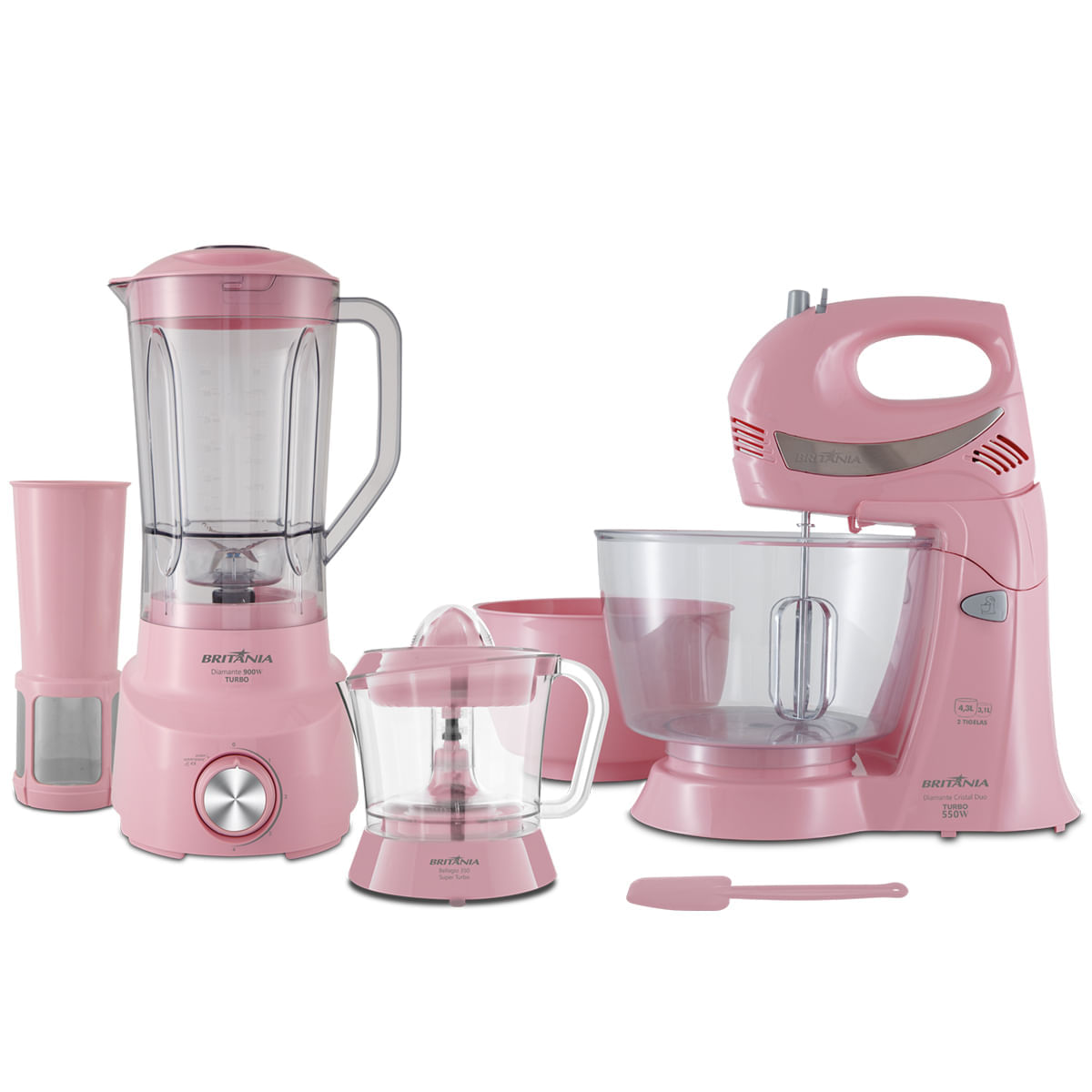 Kit Cozinha 3 em 1 BKT51R Batedeira, Liquidificador e Espremedor Rosa 220V Menor preço em Kit Cozinha 3 em 1 BKT51R Batedeira, Liquidificador e Espremedor Rosa 220V