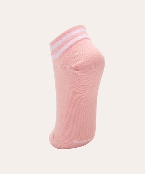 meia cano baixo com listras lupo rosa