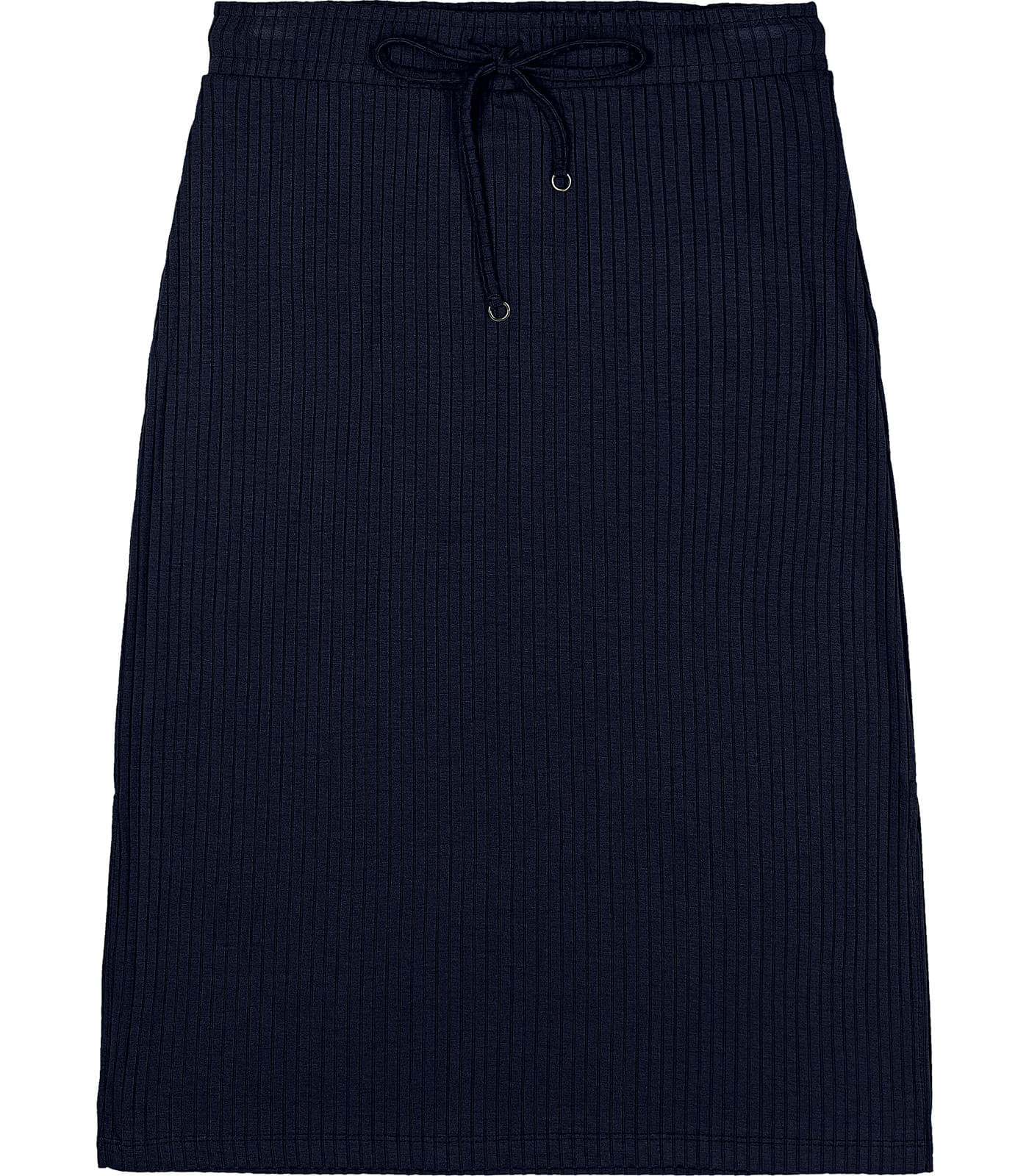 Saia Midi Canelada Basic Rovitex Azul Menor preço em Saia Midi Canelada Basic Rovitex Azul