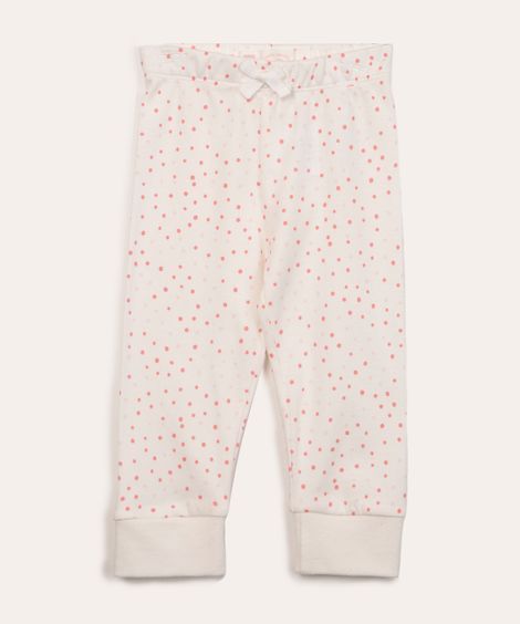 calça infantil básica poás off white