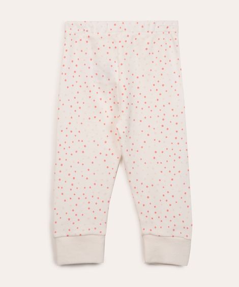 calça infantil básica poás off white