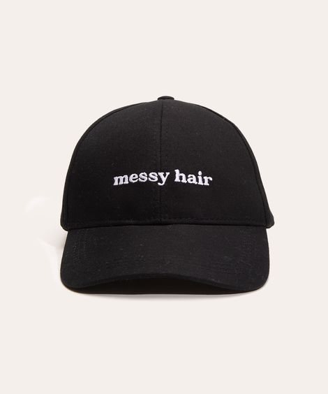 boné aba curva messy hair preto
