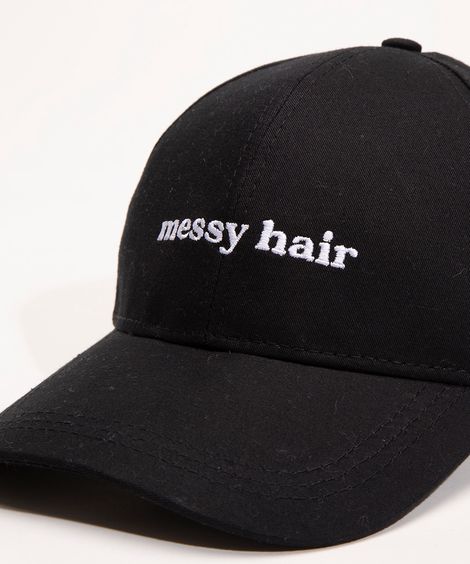 boné aba curva messy hair preto