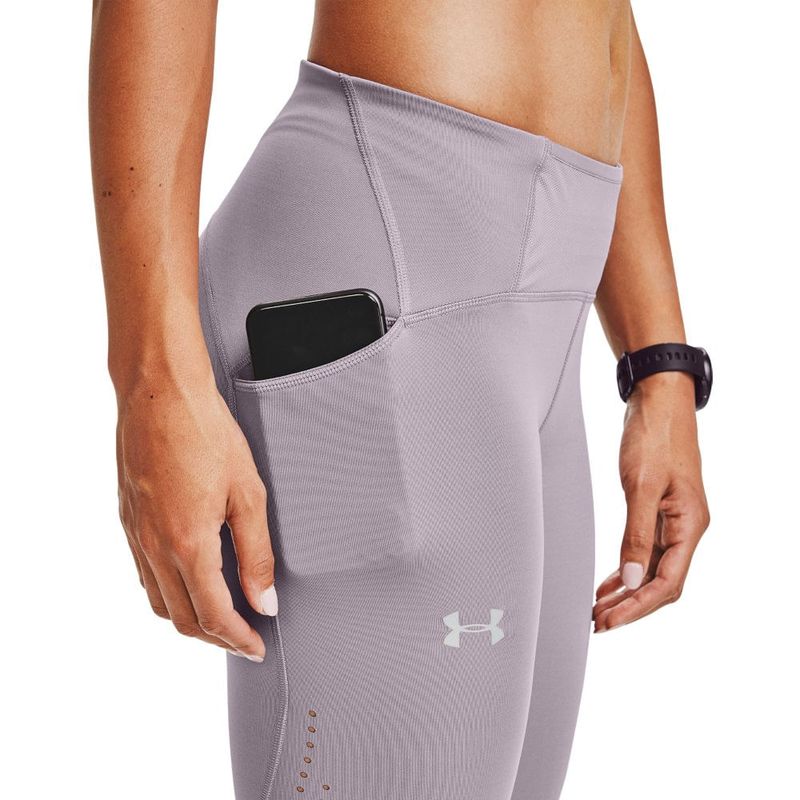 legging de corrida feminino under armour qualifier speedpocket perforated  roxo - C&A