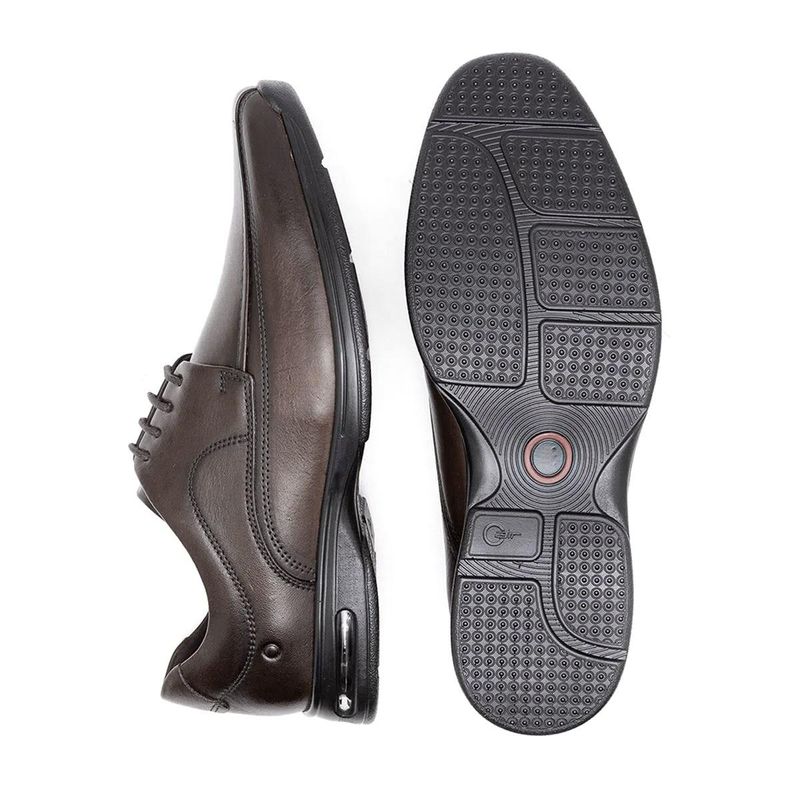 sapato democrata smart comfort air spot masculino marrom - C&A