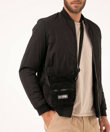 bolsa shoulder sherpa preto