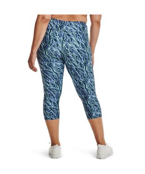 Calça Capri de Treino Feminina Under Armour HeatGear Print Azul