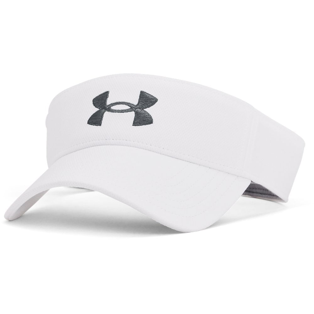 Viseira de Corrida Masculina Under Armour Blitzing Branco e Cinza