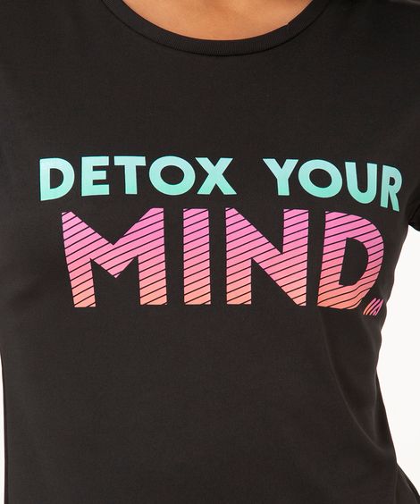 blusa feminina estampada cea sports preta