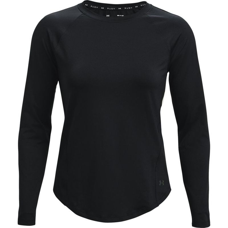 camiseta de treino feminina under armour rush ls preto - C&A