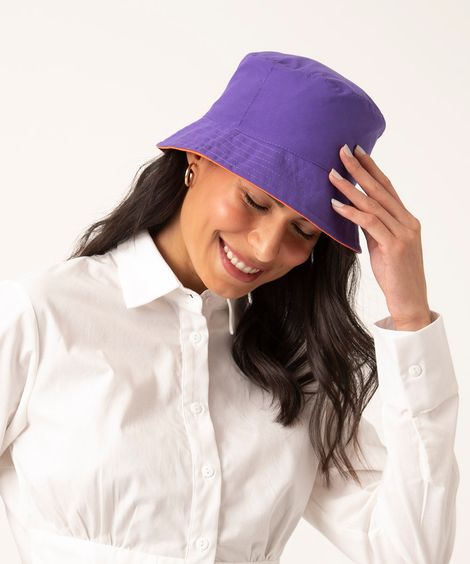 chapéu bucket bicolor  roxo