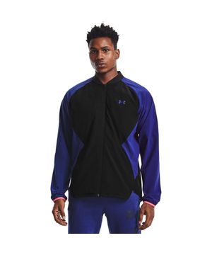 Jaqueta Bomber de Treino Masculina Under Armour Stretch Woven Preto e Azul