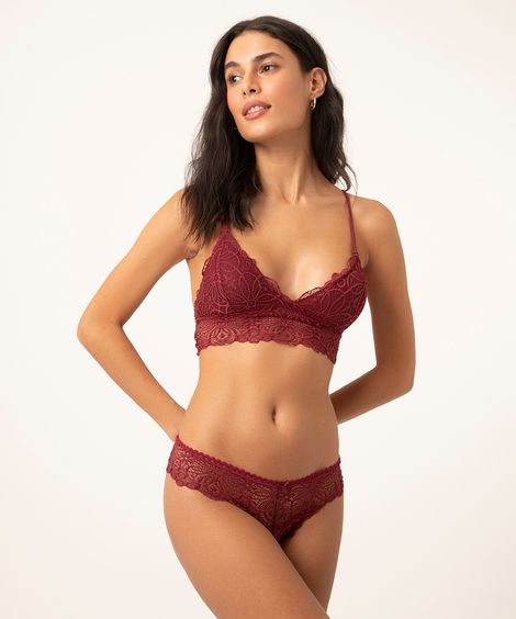 calcinha de renda biquíni vinho