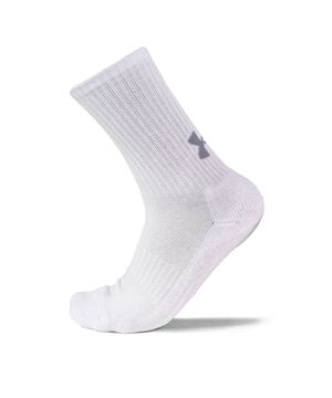 Meia Unissex Under Armour Core Cotton Cano Alto - Pacote com 3 pares Branco