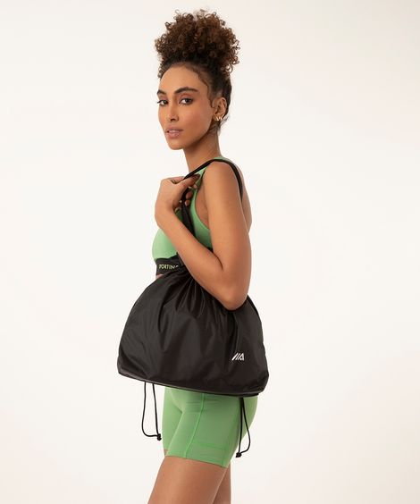 bolsa de ombro esportiva nylon preta
