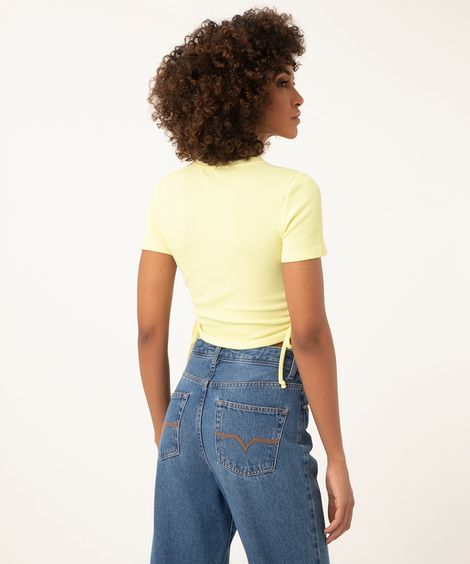 blusa de malha amarração lateral verde