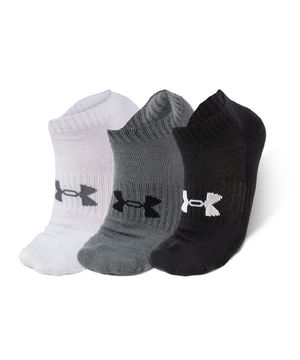 Meia Unissex Under Armour Core Cotton Cano curto - Pacote com 3 pares Multicor