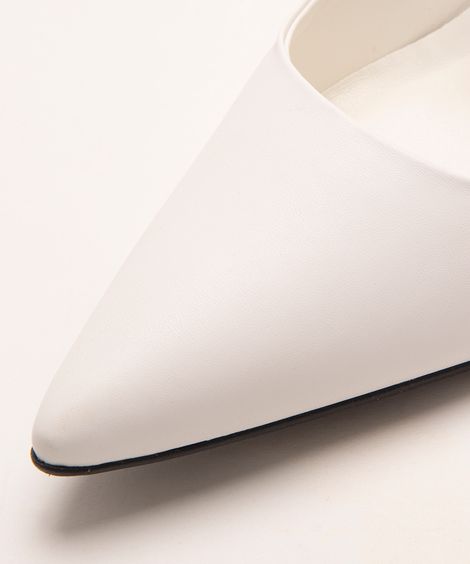 scarpin bico fino salto alto oneself  branco