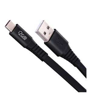 cabo usb-c 1,2m 2,4a pvc flexível flat i2go preto