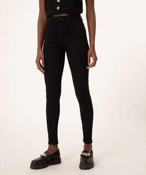 calça skinny jeans lipo push up sawary preta