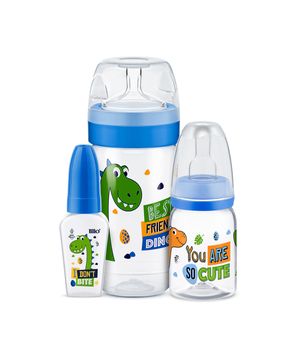 Kit 3 Mamadeiras Evolution Magia 50/120/300ml Dino - Lillo