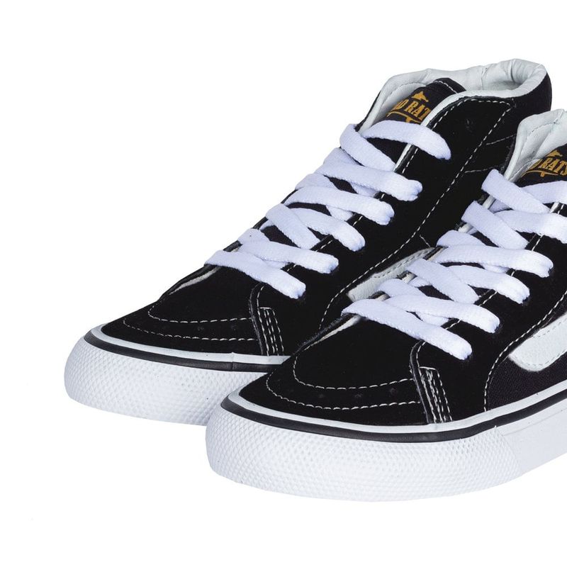 tênis infantil mad rats hi top old school preto e branco - C&A