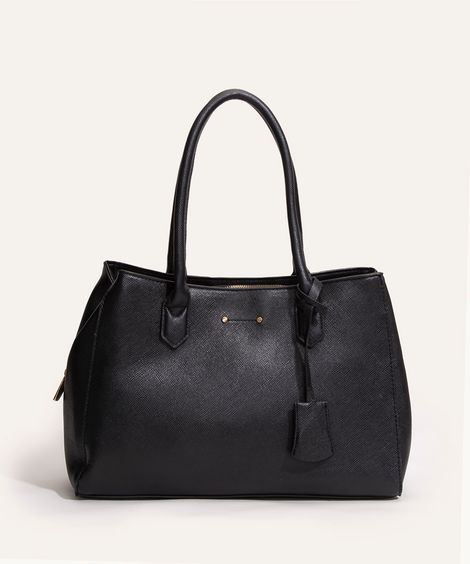 Bolsa Feminina Grande Estruturada Preta