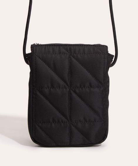 bolsa transversal dupla face matelassê preta